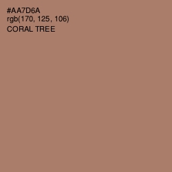 #AA7D6A - Coral Tree Color Image
